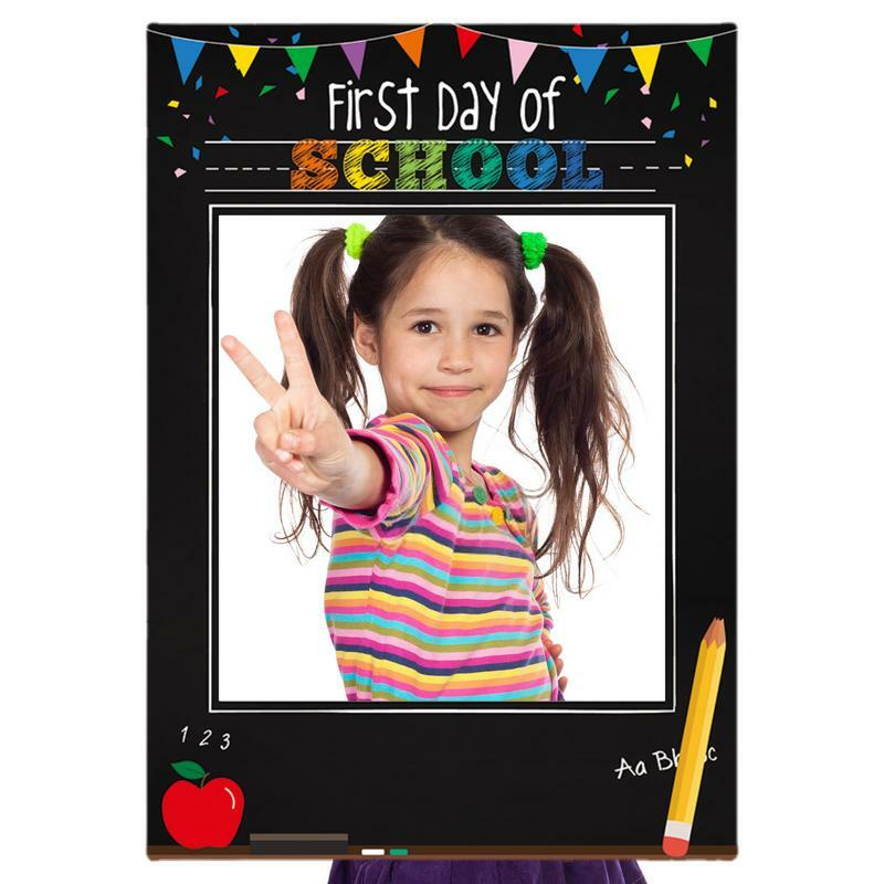 اليوم الأول من المدرسة السبورة إطار التصوير الفوتوغرافي للحفلات رياض الأطفال مرحلة ما قبل المدرسة العودة إلى إطار الصورة المدرسية