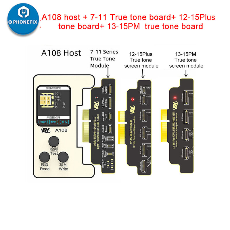 مبرمج بطارية AY A108 True Tone Face ID لبطارية iPhone X - 14ProMax كابل مرن لإصلاح نقطة المصفوفة الأصلية