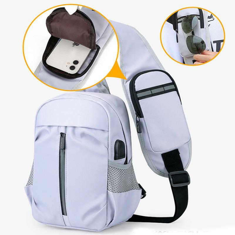 حقائب الكتف Crossbody للرجال ، حقيبة الصدر الرياضية مع محفظة الهاتف ، التصميم