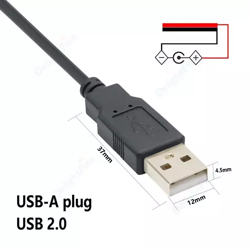 USB 2.0 ذكر التوصيل 2pin عارية سلك USB كابل الطاقة لتقوم بها بنفسك ضفيرة كابل لمعدات USB المثبتة لتقوم بها بنفسك استبدال إصلاح المشجعين الصغيرة