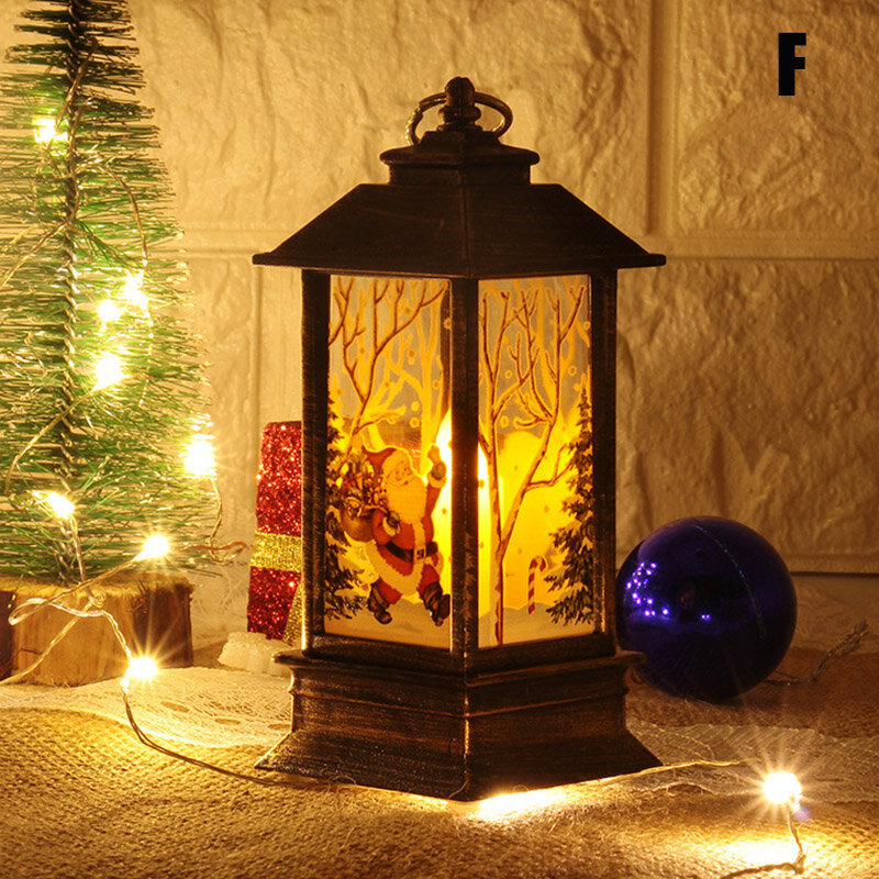 عيد الميلاد العاصفة فانوس ، مصباح مكتبي ، ديكور طاولة المهرجان ، ثلج ، ديكور يسوع