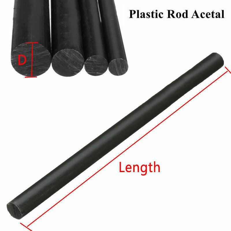 1 قطعة أسود/أبيض Acetal قضيب الهندسة البلاستيك قضبان مدورة البليت قطر 5 مللي متر إلى 15 مللي متر طول 100/200/300 مللي متر