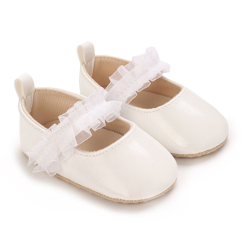 أول زوج من أحذية المشي للأطفال ، أحذية جلدية أنيقة للفتيات ، أحذية الأميرة ماري جين من الدانتيل