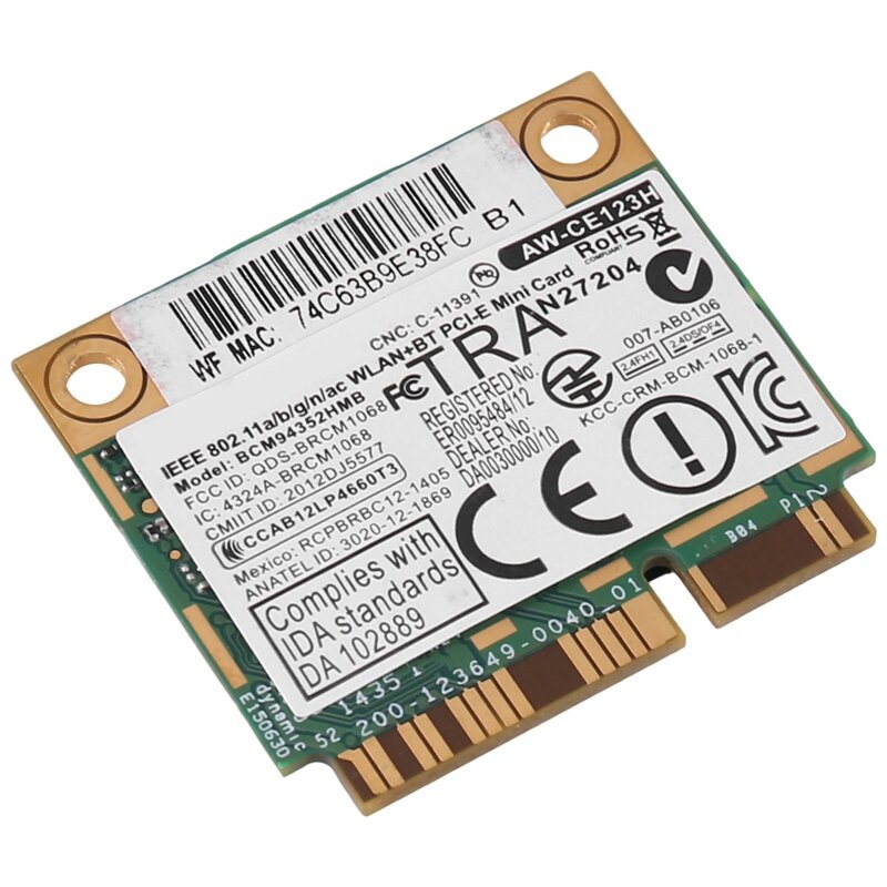 1 قطع ل Azurewave BCM94352HMB واي فاي بطاقة صغيرة Pcie 802.11AC 867 ميجا هرتز بطاقة لاسلكية
