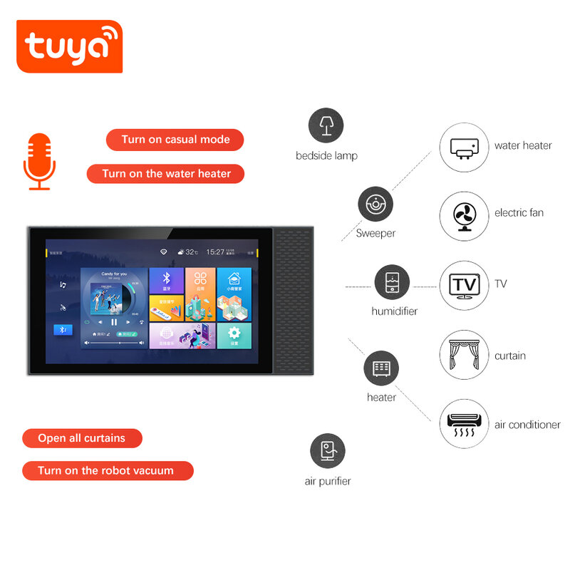 يتحكم Tuya Smart Home لوحة التحكم في جميع المنتجات الذكية Tuya مثل مكبرات الصوت والأضواء الذكية المنزلية أتمتة المنزل التلفزيون