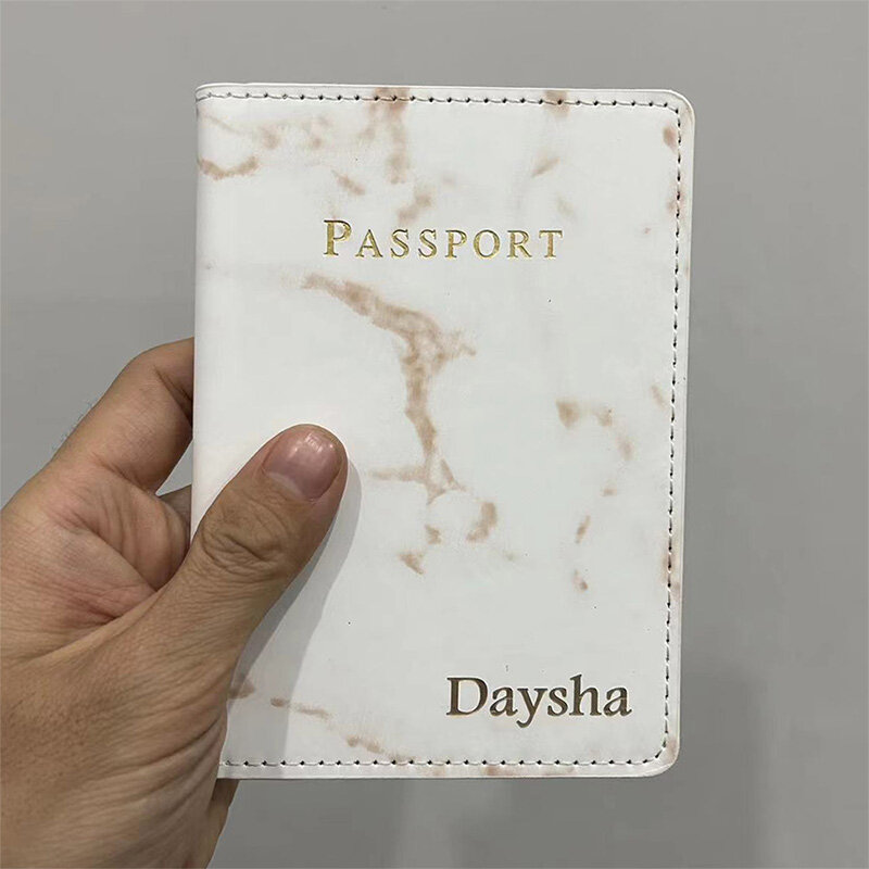 تخصيص شخصية غطاء جواز سفر المرأة السفر غطاء من الرخام لجواز السفر مع اسم مخصص يغطي على جواز السفر