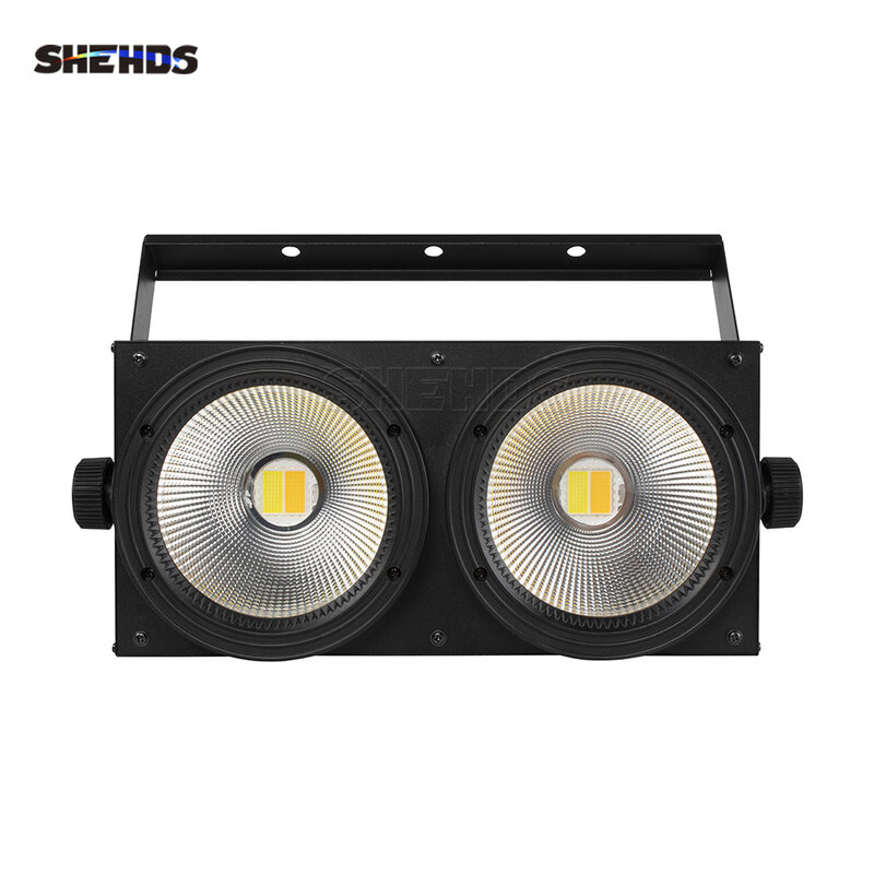 SHEHDS-LED COB الإضاءة لشريط ومرحلة ، 2 عيون ، 200 واط ، 2in 1 ، 2x100 واط ، باردة ، دافئة ، الأبيض ، بليندر الإضاءة ، حفل زفاف