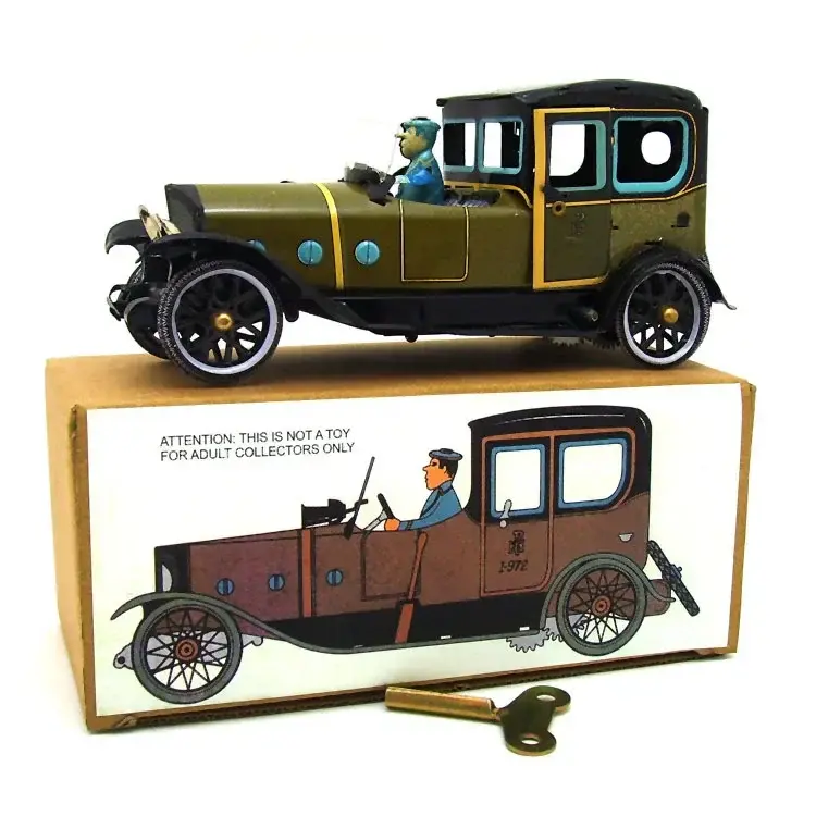 خمر لعبة معدنية للأطفال والكبار ، سيارة خمر ، مع قفل الميكانيكية ، نموذج الإسبانية ، هدية للأطفال والكبار