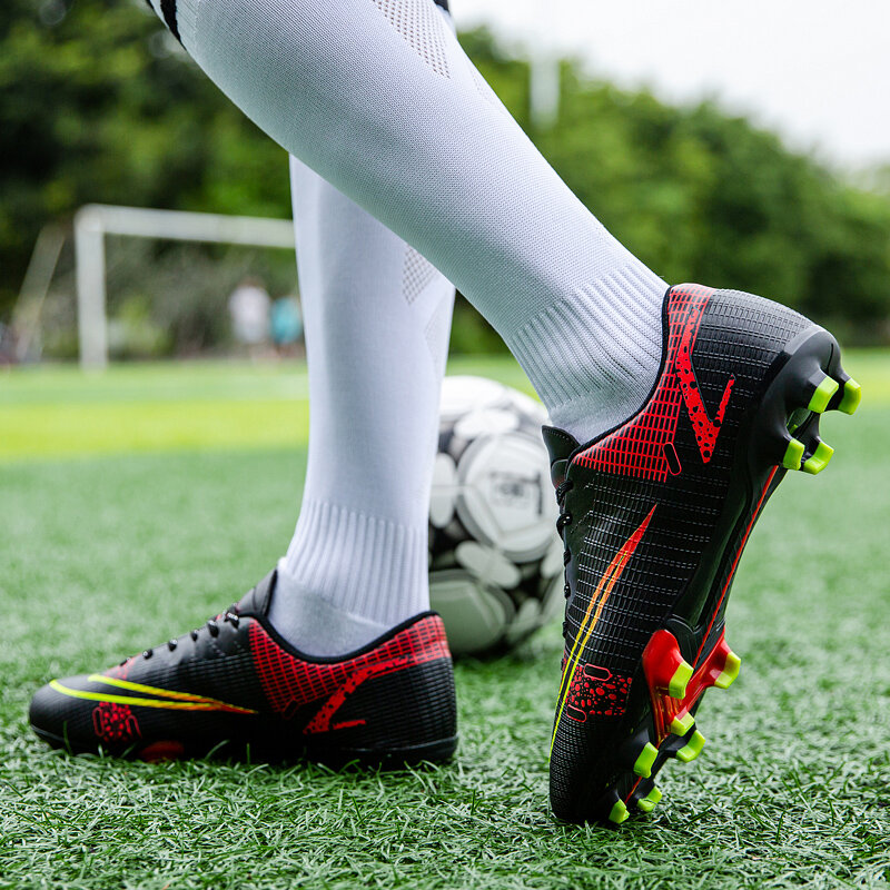 خفيفة الوزن المهنية تنفس أحذية كرة القدم لكل من الرجال والنساء الشباب الكبار في الهواء الطلق داخلي العشب التدريب أحذية رياضية