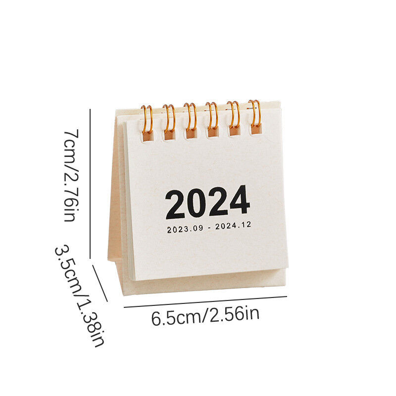 تقويم عصري صغير الحد الأدنى ، مخطط جدول زمني محمول ، زخرفة جيب الإبداعية ، مكتب مكتب ، 2024