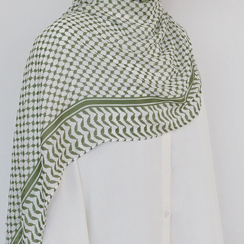 وشاح شيفون مطبوع للنساء المسلمات ، حجاب يهودي عالي الجودة ، كوفية يهودية ، 183x70cm
