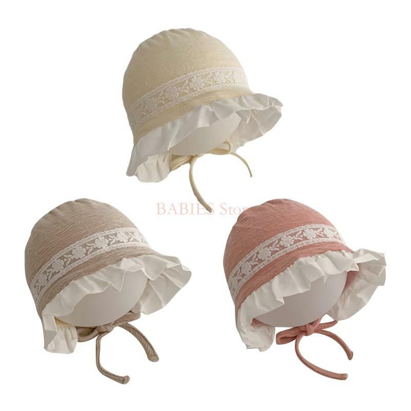 قبعة C9GB للفتيات الصغيرات بونيه للتصوير الفوتوغرافي وقبعة للحماية من الشمس للطفل من عمر 0 ​​إلى 1 سنة
