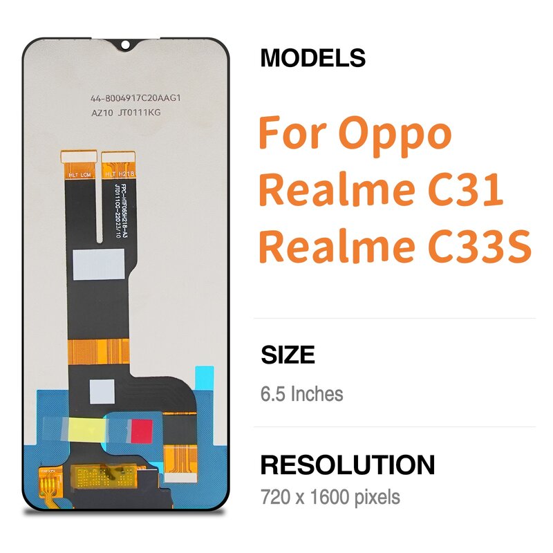 شاشة LCD تعمل باللمس بديلة لـ Oppo Realme C31 ، مجموعة محول الأرقام الأصلية للشاشة ، C33S ، RMX3501 ،"