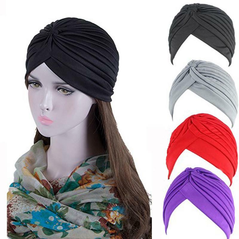 جديد نساء طيات تربان إسلامية وشاح موضة إسلامية داخلية الحجاب قبعات التفاف العربية أنثى الهند قبعات فام musulman turbante mujer