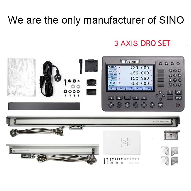 SINO معدن 4 محور LCD قراءات رقمية SDS200 DRO عرض عدة KA300 صريف مقياس خطي التشفير لمخرطة طاحونة ميللينغ دري