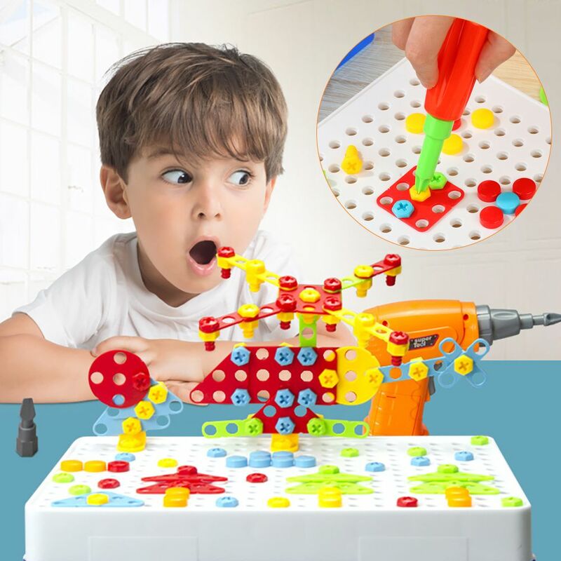 Creative Disassembly Accessories DIY Game Drill Screw Toy Mosaic Puzzle Puzzle Toys Educational Toy