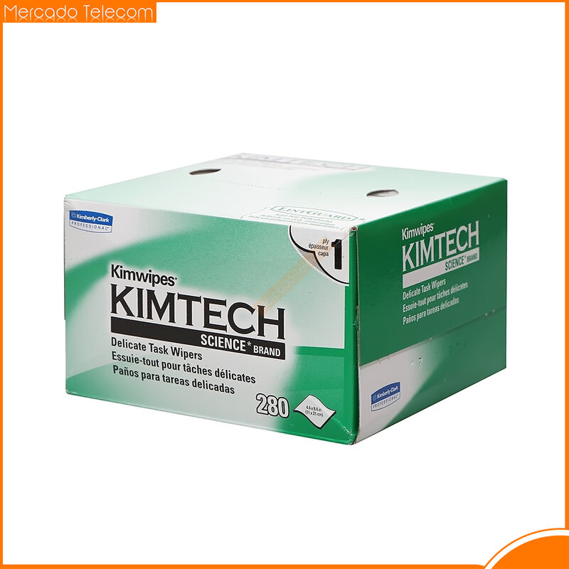 Kimtech-kimwipes لتنظيف الألياف البصرية ، ورقة ضد الغبار ، 280 قطعة/صندوق
