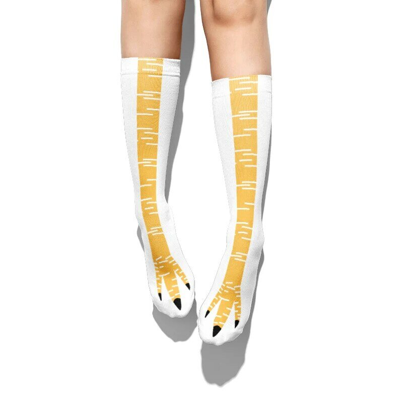 أقدام الدجاج الجوارب الطويلة الإناث موضة الاتجاه جوارب بأشكال مضحكة النعام نمط الربيع الصيف منتصف أنبوب جوارب قطنية مناسبة للجنسين