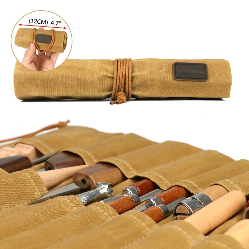 Tourbon-قماش أدوات قابلة للطي نشمر حقيبة ، المحمولة حمل الحقيبة ، ورشة تخزين Splier ، أداة منظم ، النجارة ، 14 فتحات