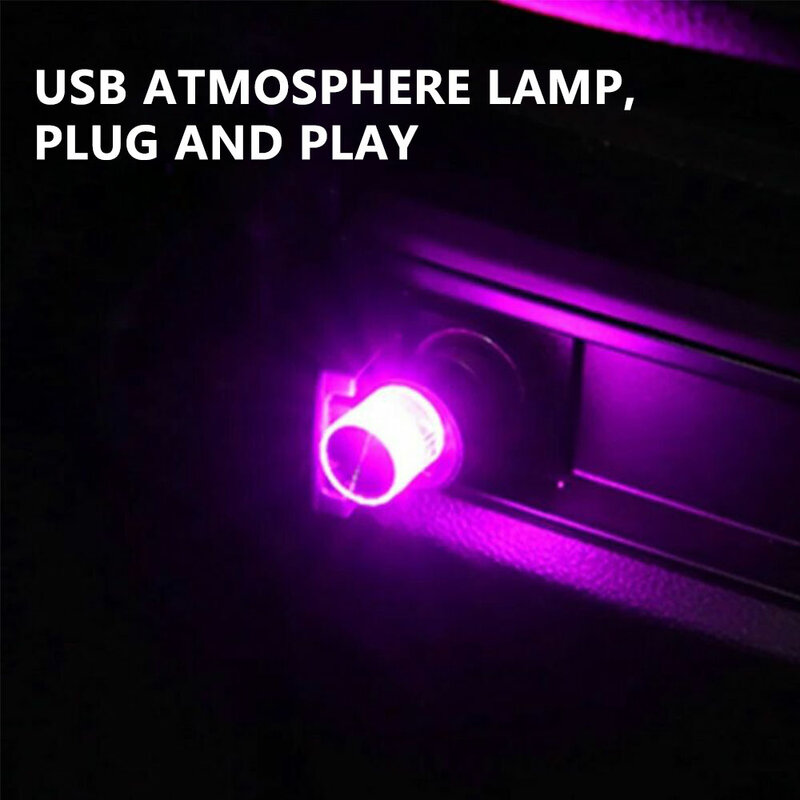مصغرة USB ضوء النمذجة سيارة مصباح ليد ضوء المحيط النيون الداخلية ضوء سيارة المحيطة ضوء USB الداخلية ضوء مصباح ديكور المنزل
