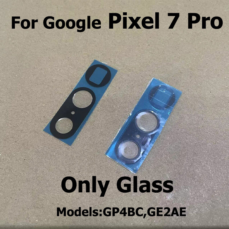 غطاء عدسة زجاجي للكاميرا الخلفية لجوجل بيكسل 7 برو ، مع ملصق لاصق ، قطع غيار