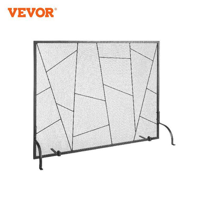 VEVOR-شاشة مدفأة شبكية حديدية متينة ، لوحة واحدة ، غطاء حماية شرارة ، تركيب بسيط ، غرفة معيشة منزلية ، 35.6 "x 28.4"