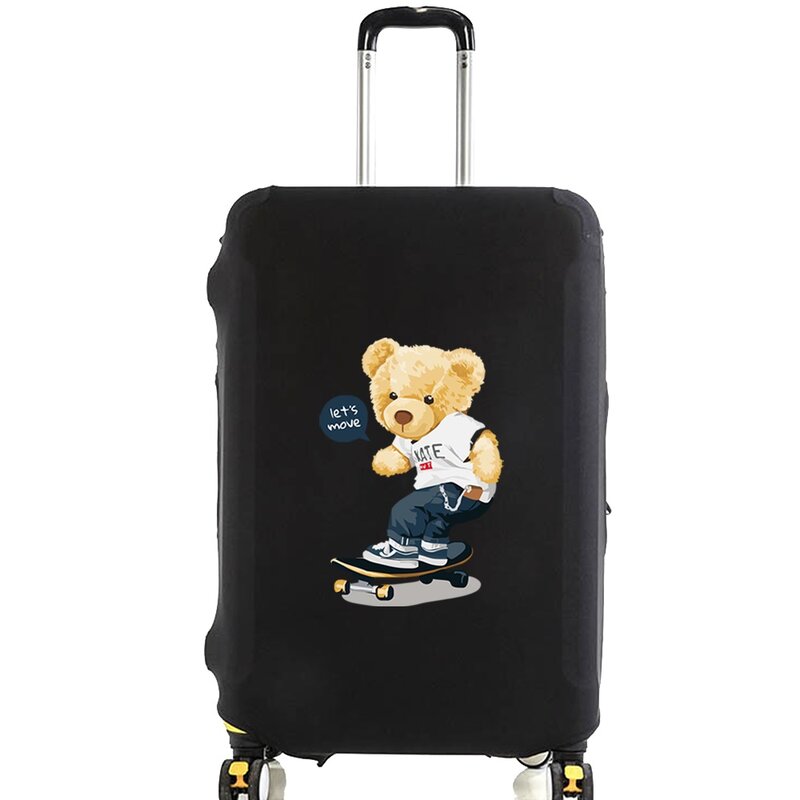 الأمتعة الغطاء الواقي لمدة 18 إلى 28 بوصة موضة الدب سلسلة نمط عربة حقيبة مطاطا أكياس الغبار إكسسوارات السفر
