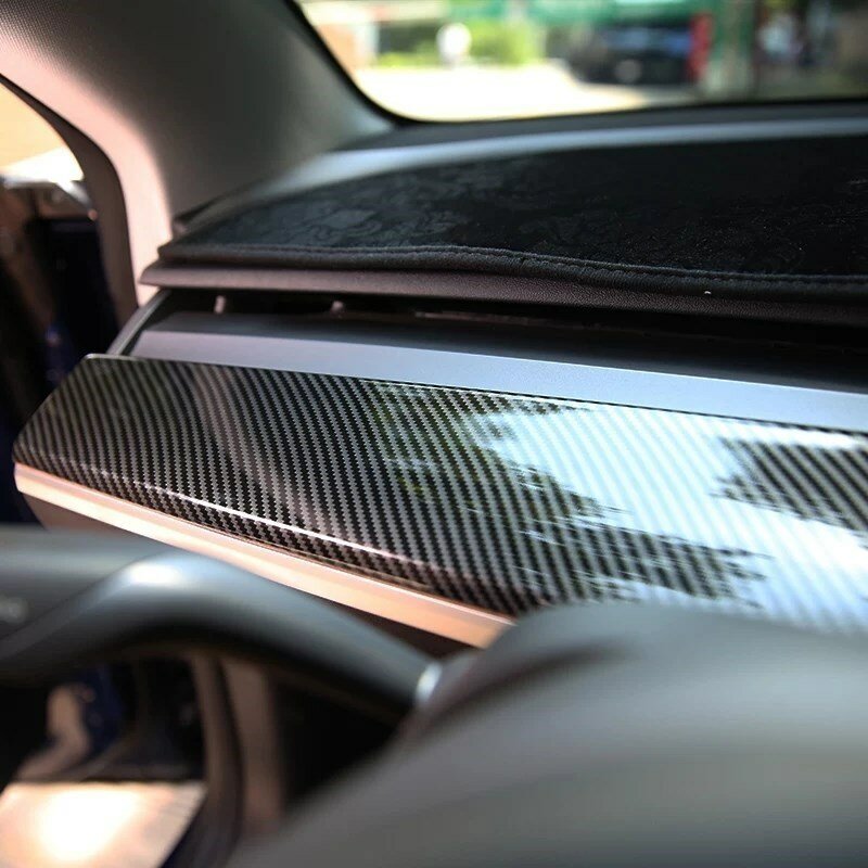 شريط ديكور لوحدة التحكم المركزية لـ Tesla ، زخرفة الأبواب الداخلية ، غطاء حماية للوحة القيادة ، ملحقات ABS ، الموديل 3 والموديل Y