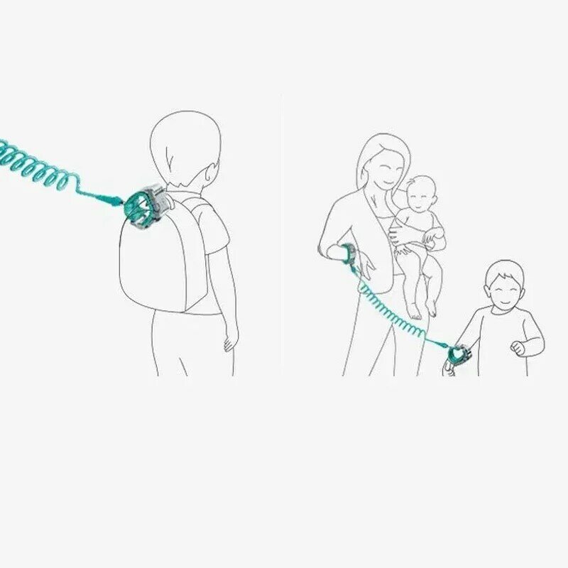 حزام أمان للأطفال ، ضد الضياع ، حزام معصم قابل للتعديل ، حبل جر ، طفل رضيع وطفل صغير