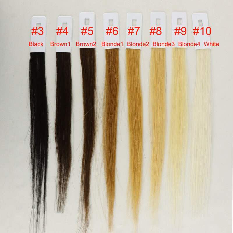 24 قطعة 8 ألوان مختلطة لون الشعر البشري خواتم حوامل للشعر اختبار الشعر الملونة خيوط لإطالة تصفيف الشعر لوازم