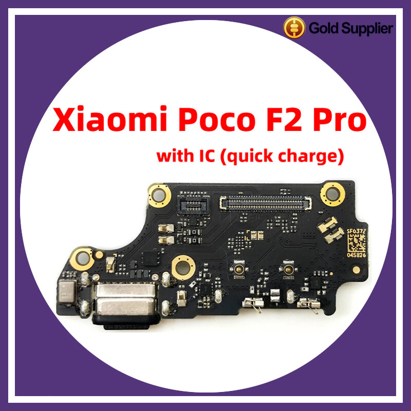 موصل قفص الاتهام لـ Xiaomi Poco F2 Pro ، شاحن USB ، منفذ شحن ، لوح كابل مرن ، بديل