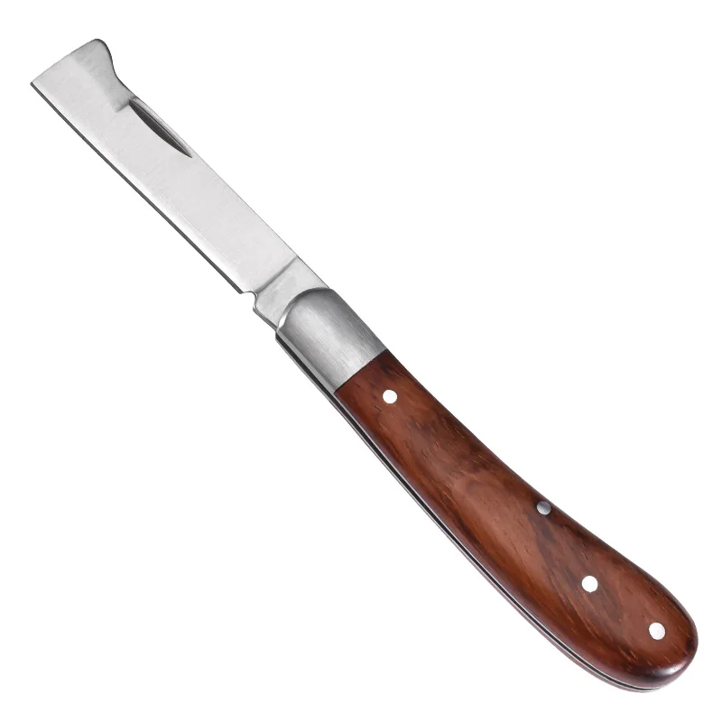 سكين المهنية للطي للحديقة ، سكين التقليم ، قطع شجرة الفاكهة ، مقبض خشبي ، أدوات التطعيم