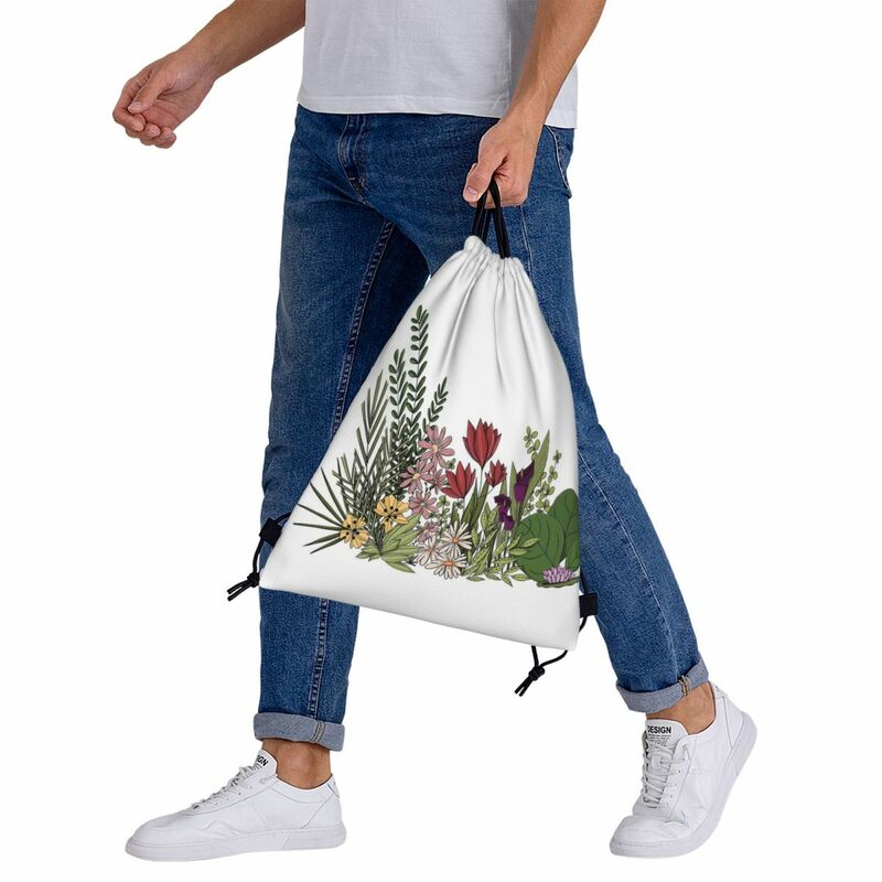حقيبة ظهر زهور الحديقة ، حقائب برباط محمولة ، جيب حزمة ، حقيبة رياضية ، حقيبة كتب ، موضة ، رجل ، امرأة ، طلاب