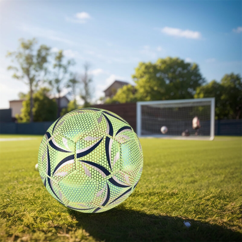 بولي Hexagon مسدس مضيئة لكرة القدم مع نمط عصري ، وحجم قياسي ، والتدريب ليلا
