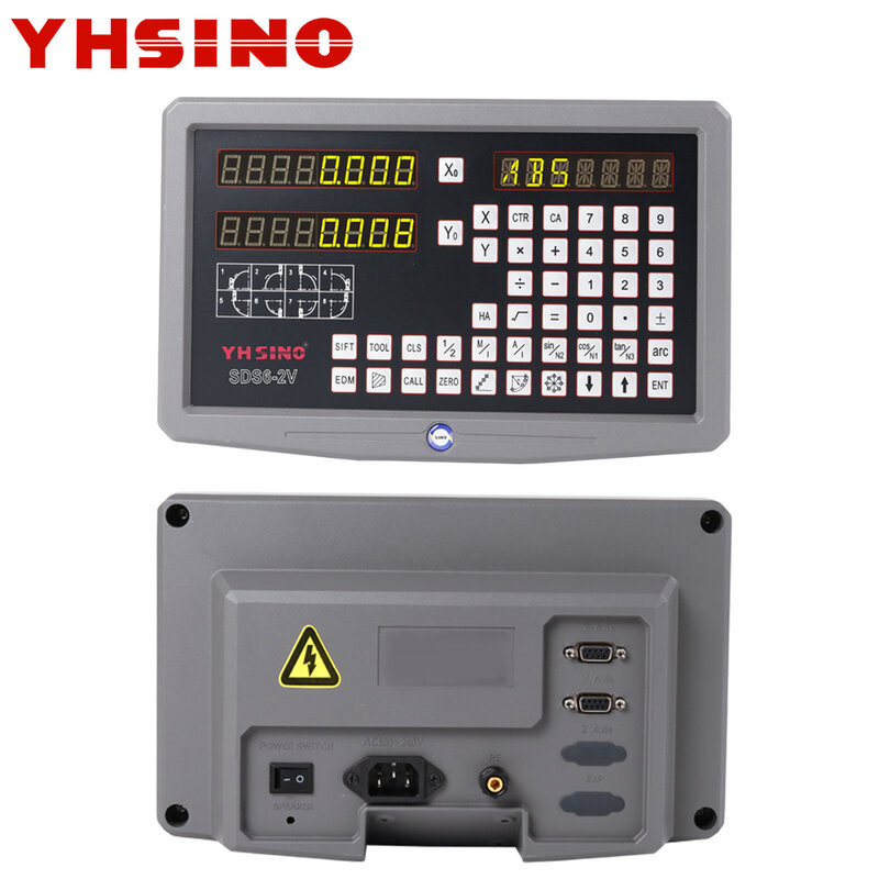 سريع وصول YHSINO/KA300/ka500الخطي مقياس التشفير SDS6-2V المعادن الرقمية قراءات مطحنة مخرطة Dro القرار 5μm العمل طول 1020