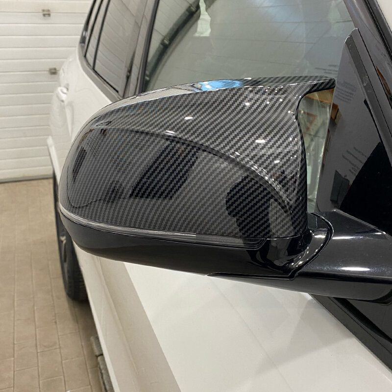 ل BMW X3 G01 X4 G02 X5 G05 X6 G06 X7 G07 2018 2019 2020 M نمط الأسود مرآة الرؤية الخلفية غطاء X3M نظرة مرآة الرؤية الخلفية غطاء