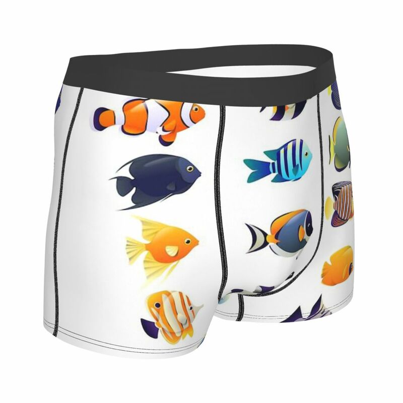 سراويل بوكسر أسماك استوائية ملونة للرجال ، ملابس داخلية عالية التهوية ، جودة عالية ، شورت مطبوع ثلاثي الأبعاد ، هدايا عيد ميلاد ، متنوعة
