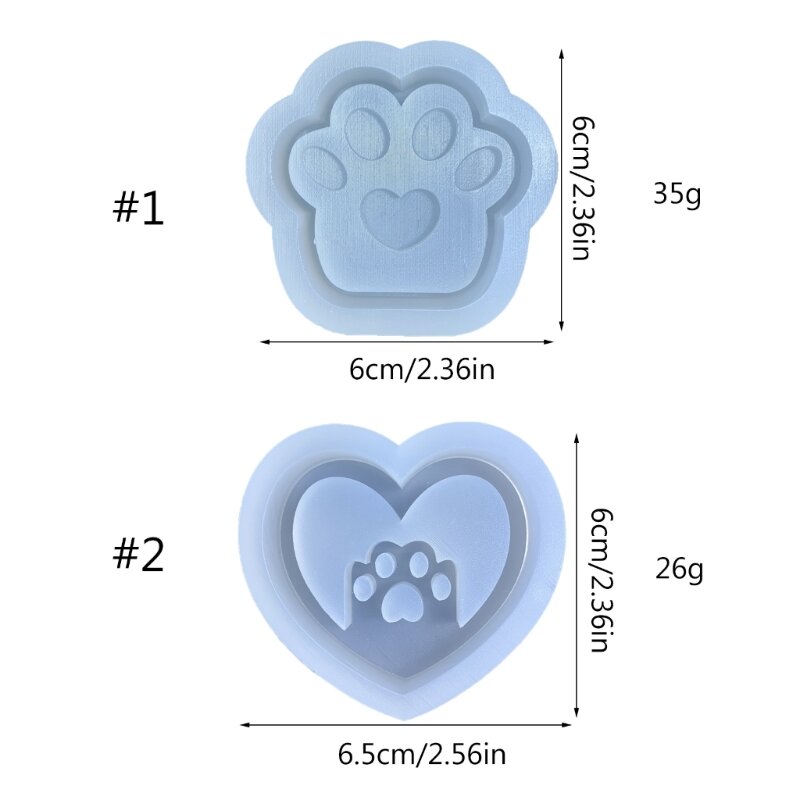 قالب راتينج السيليكون قالب صب إيبوكسي على شكل مخلب القط لصنع المجوهرات على شكل قلادة ذاتية الصنع