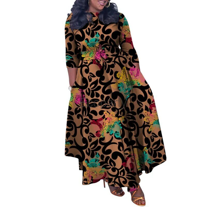 فستان أفريقي للنساء ، مقاس كبير ، مطبوع ، داشيكي ، عباية ، طويل ، كاجوال ، موضة ، للربيع والصيف ، جديد