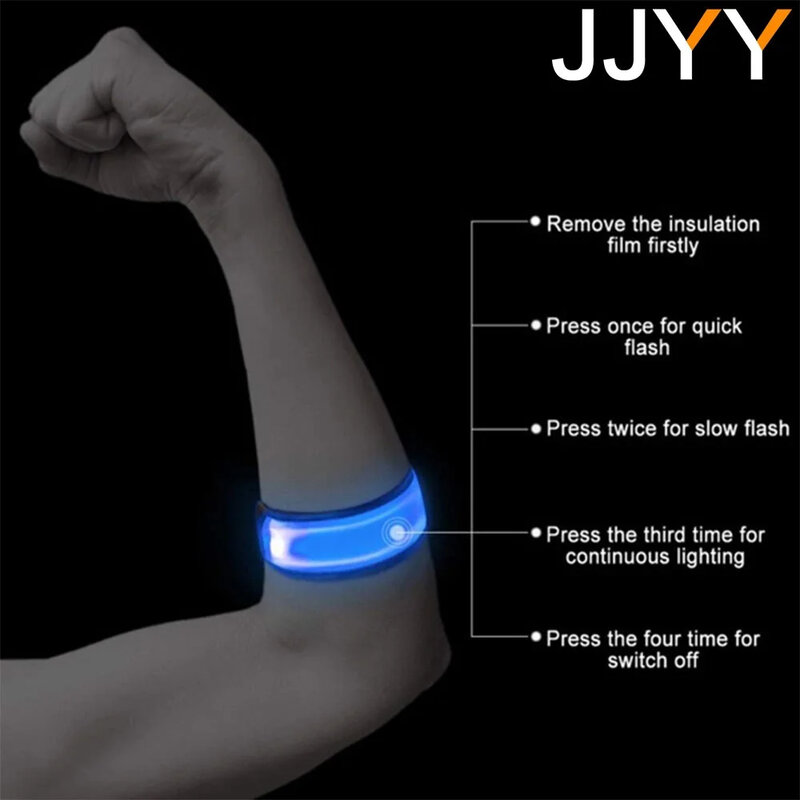 Jjjyy-شارة رياضية خارجية مع إضاءة ليد ، ركض ليلي ، USB قابلة لإعادة الشحن ، حزام أمان ، ذراع ، ساق ، سوار معصم تحذير ، ركوب الدراجات ، الدراجة ، 1: