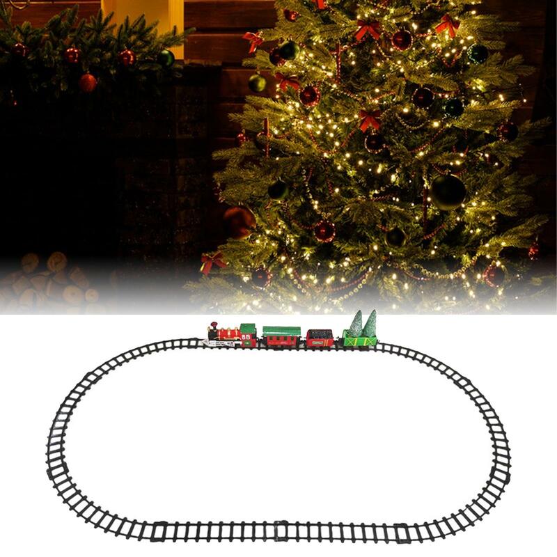 السكك الحديدية المسار مجموعة للبنين والبنات ، ألعاب تعليمية في وقت مبكر ، لغز اللعب ، قطار عيد الميلاد ، قطار كهربائي للأطفال الصغار ، هدايا العيد