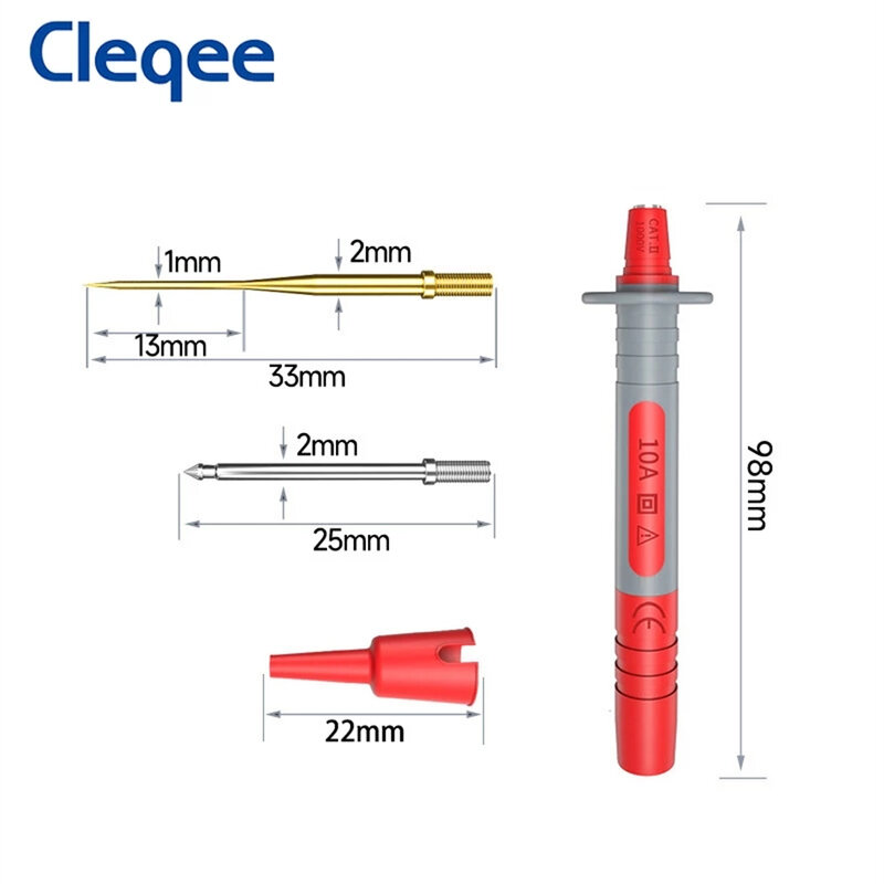 Cleqee P8003 1 مجموعة 2 قطعة المتعدد التحقيق استبدال مذهب إبرة متعددة الأغراض اختبار القلم