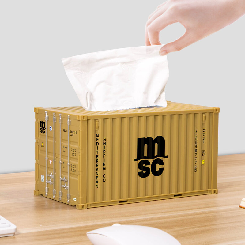 MSC 1:25 اللوجستية حاوية نموذج الأنسجة صندوق سطح المكتب زينة ريترو تصميم الإبداعية منديل المنظم هدية شعار التخصيص