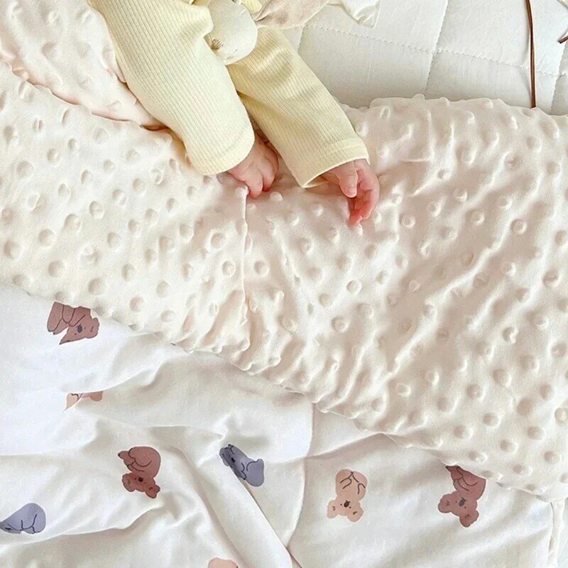 بطانية استقبال الرضع مع بطانية قطنية منقط للطفل