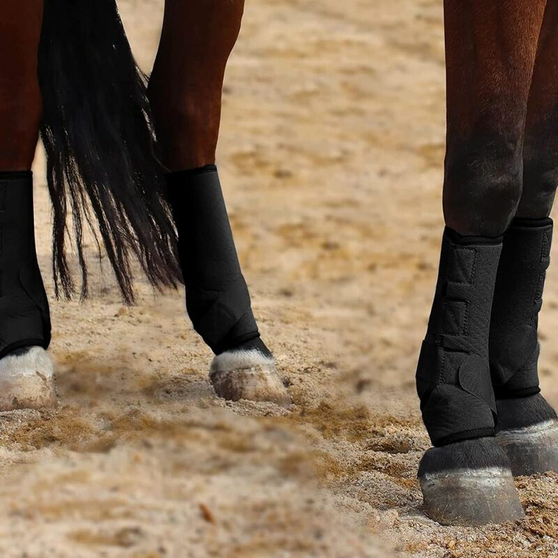 مجموعة أحذية رياضية ملونة للخيول ، فرشاة متينة للأدوية ، أغطية أرجل مريحة وقابلة للتنفس ، 3 أحجام ، 4.