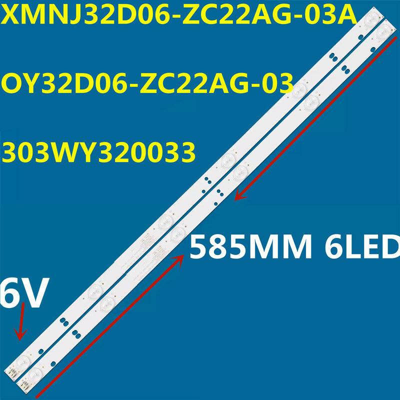 شريط LED ل AOC ، XMNJ32D06-ZC22AG-03A ، 6S1P303XM320032A ، OY32D06-ZC22AG-03 ، T3250M ، LE32F88S ، LE32D80 ، LE32F66 ، 32V7 ، 32F4X ، 2 قطعة
