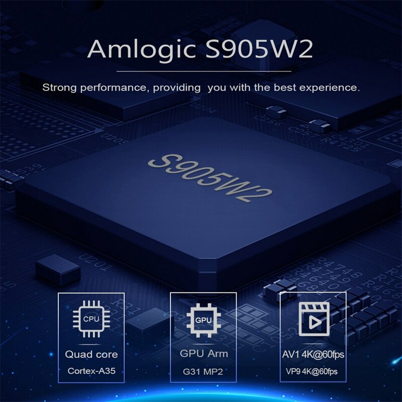 جهاز Amlogic s90w2 Android11.0 5k 60FPS 5G WiFi HDR10 لمشغلات بث الوسائط 2GB 16GB G31 MP2 GPU Set Top BOX
