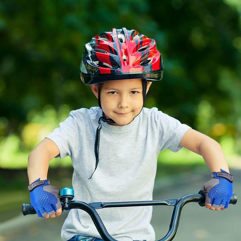 قفازات دراجة للأطفال بدون أصابع ، معدات واقية رياضية نصف مقاومة للرياح ، عمل الحديقة والبستنة