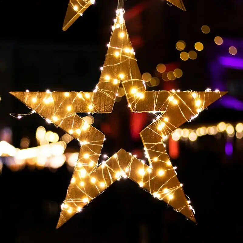 أسلاك نحاسية ضوء سلسلة لشجرة عيد الميلاد ، أضواء خرافية ، مصباح خارجي ، إكليل لقضاء عطلة ، ديكور حفلات الزفاف ، 20 متر ، 200 مصباح led