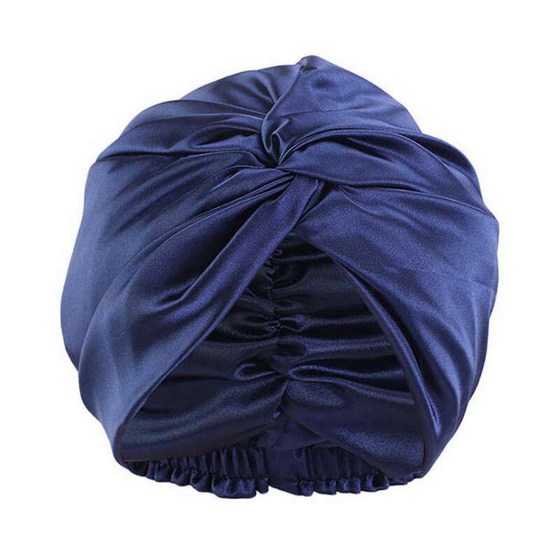 100% مزدوج الحرير غطاء النوم ليلة الحرير النوم غطاء بونيه للنساء مع الشريط مطاطا للعناية بالشعر الشعر الطويل